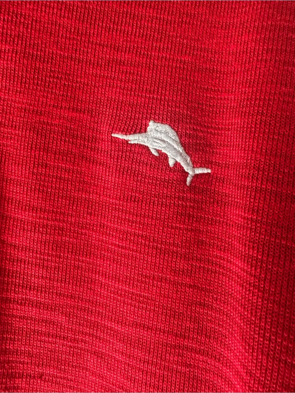 Tommy Bahama Red Quarter-Zip Pullover Sweater
